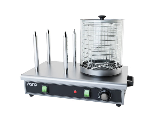 Steam Hot Dog Cooker, 4 Skewers, 0.65 kW
