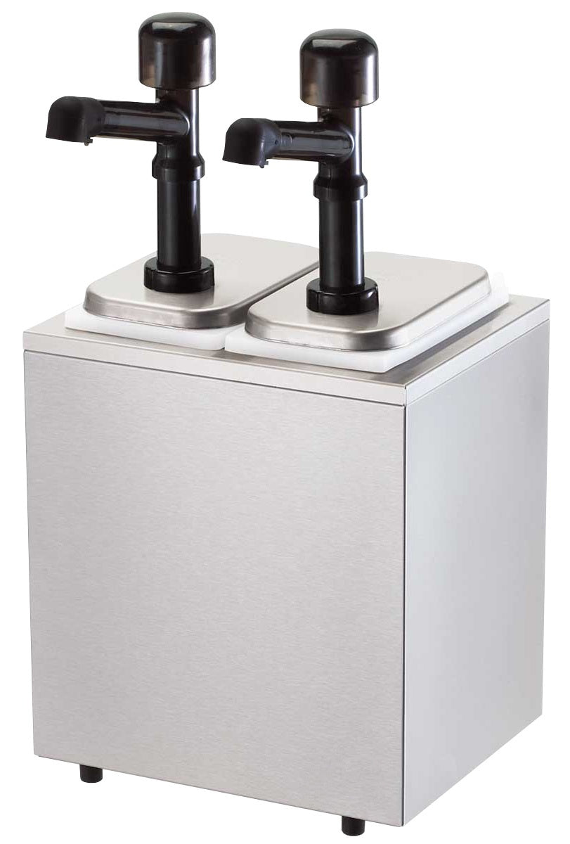 Dual-Pump Sauce Dispenser, 2x 3.3 L, Stainless Steel