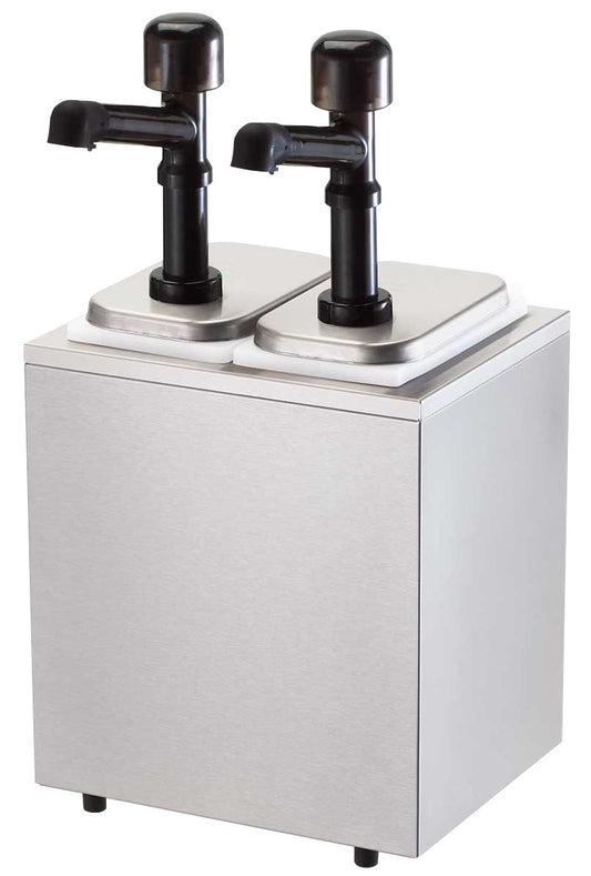Dual-Pump Sauce Dispenser, 2x 3.3 L, Stainless Steel