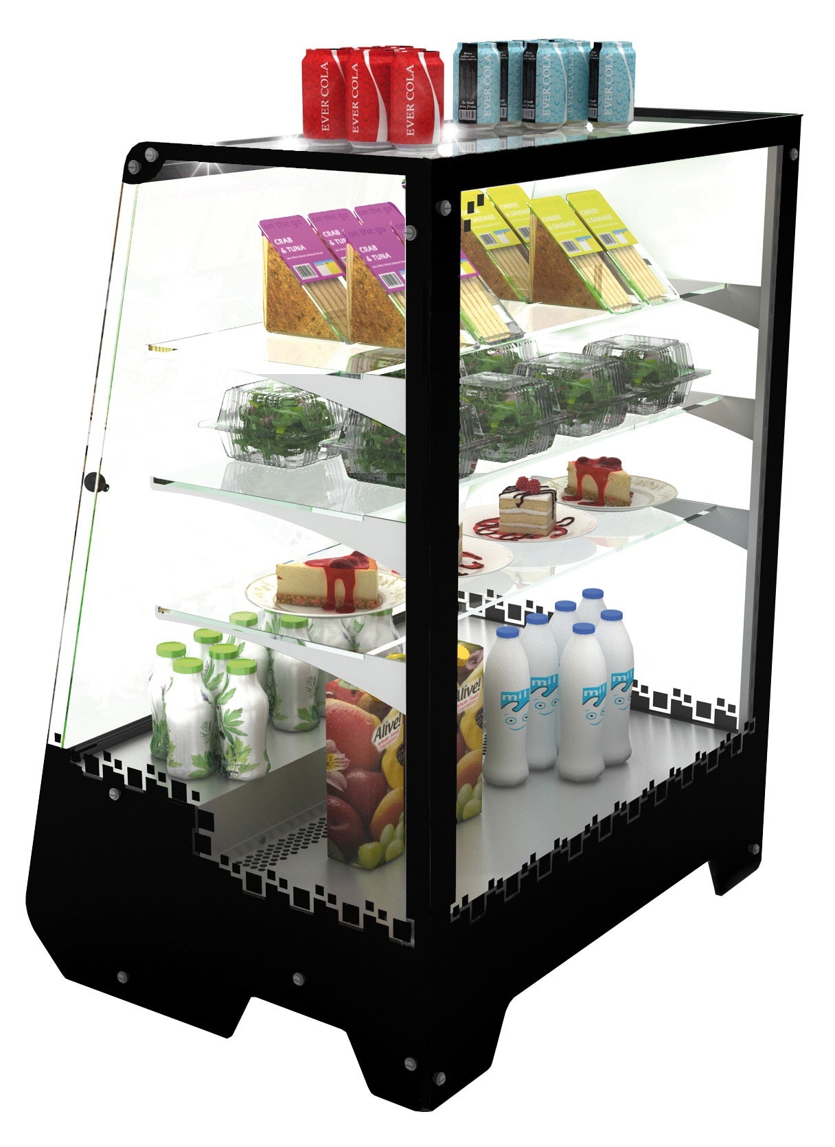 Refrigerated Show Display, +4/+7°C, 3 Shelves