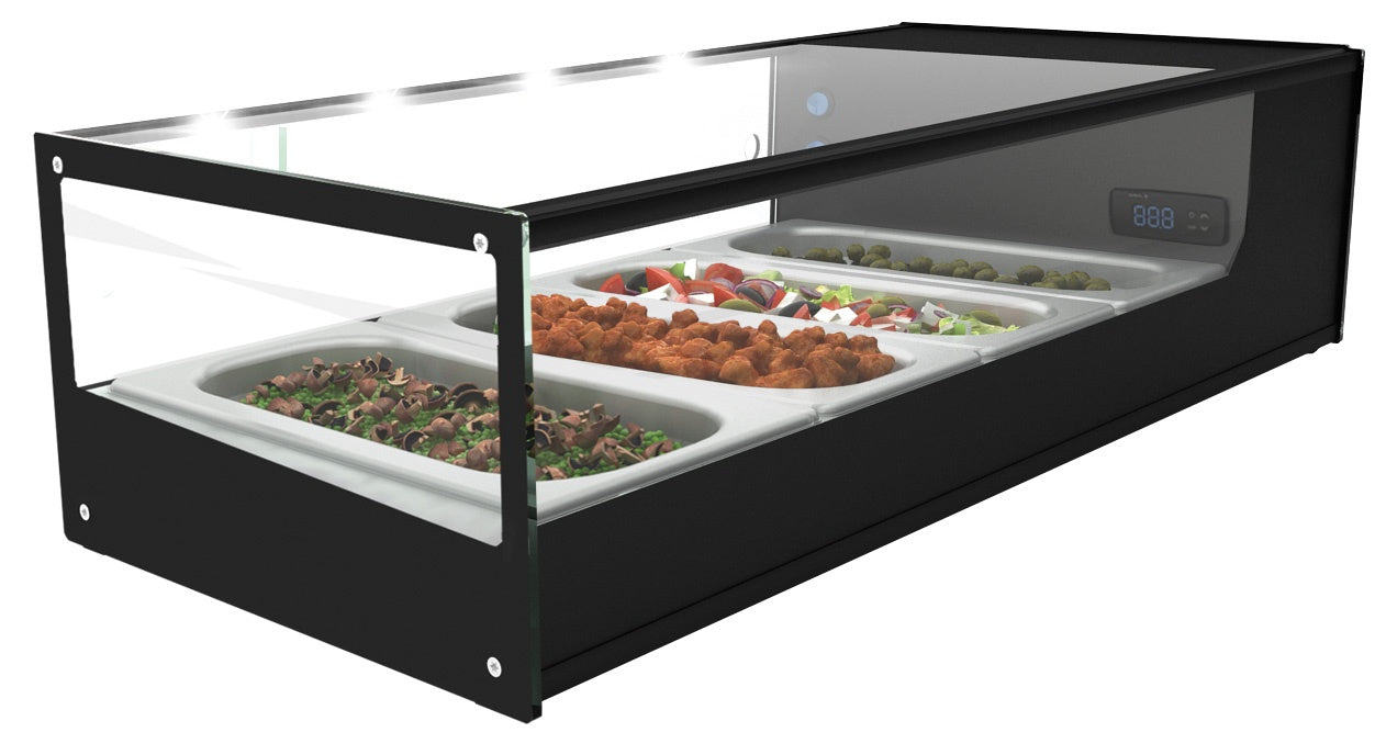 Countertop Cold Showcase, 4× GN 1/3, 2-6°C