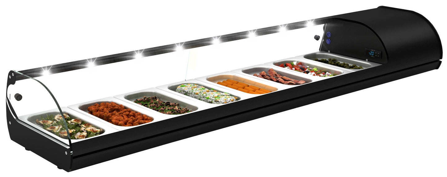 Countertop Refrigerated Showcase, 8× GN 1/3, +2/+6°C