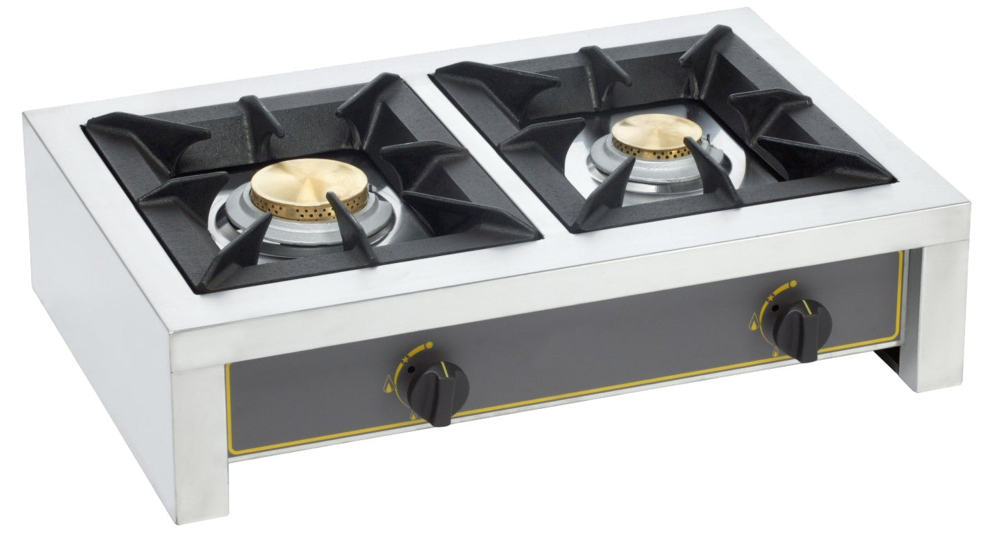 Tabletop Gas Stove, 2 Burners, 12 kW