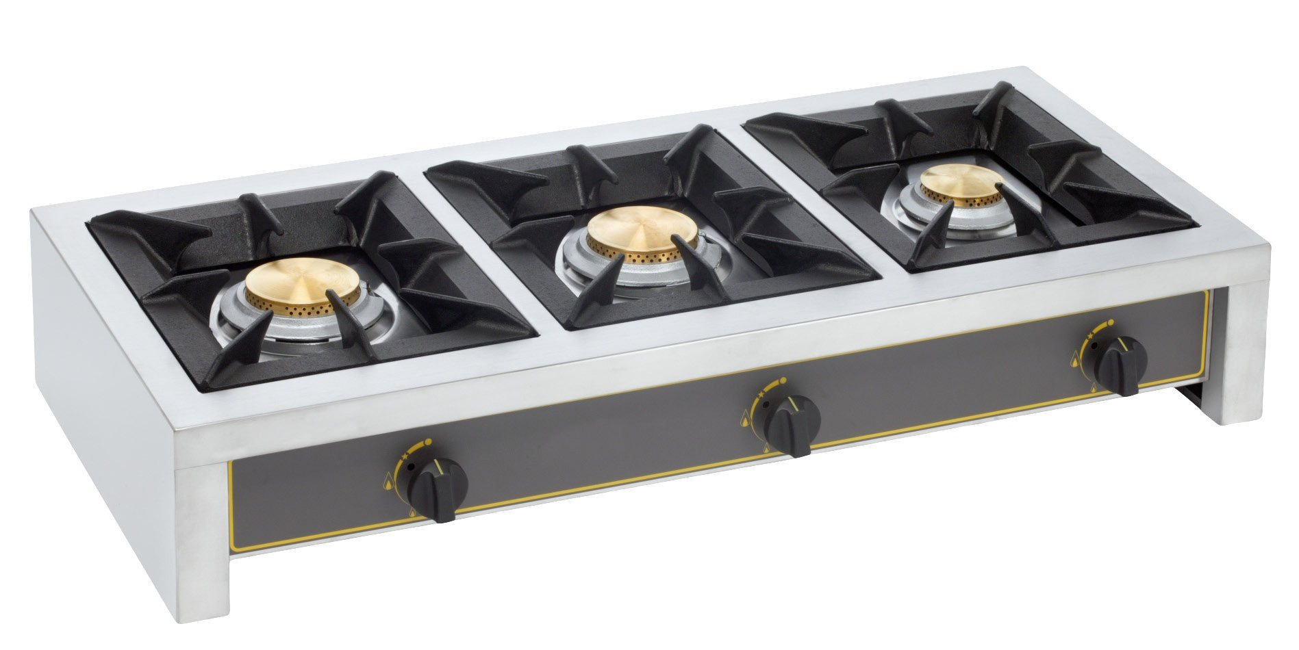 Gas Stove, 3 Burners, 19 kW, Tabletop