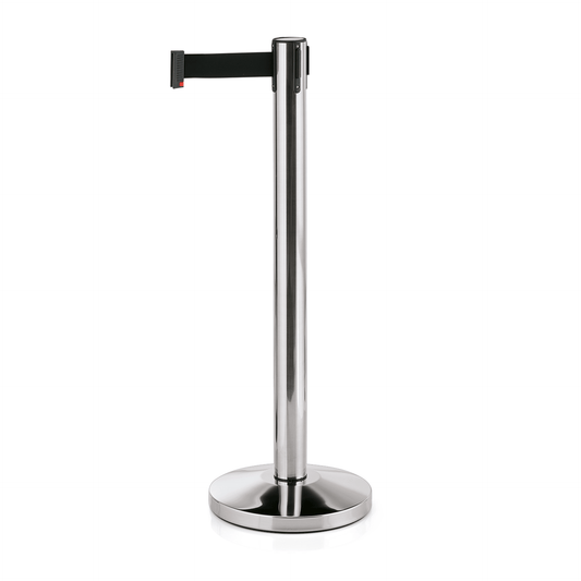 Was Barrier Post Set Lightflex, Polished, Black Webbing, Set of 2