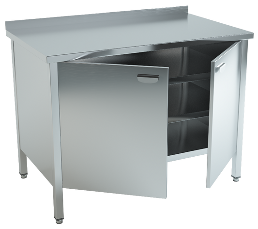 Cabinet for glasses with hinged doors