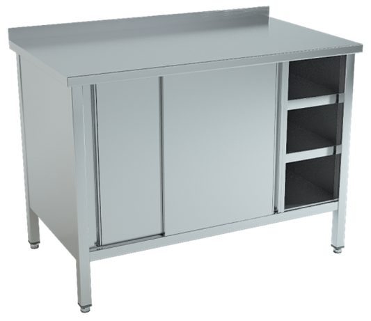 Cabinet for glasses with hinged doors