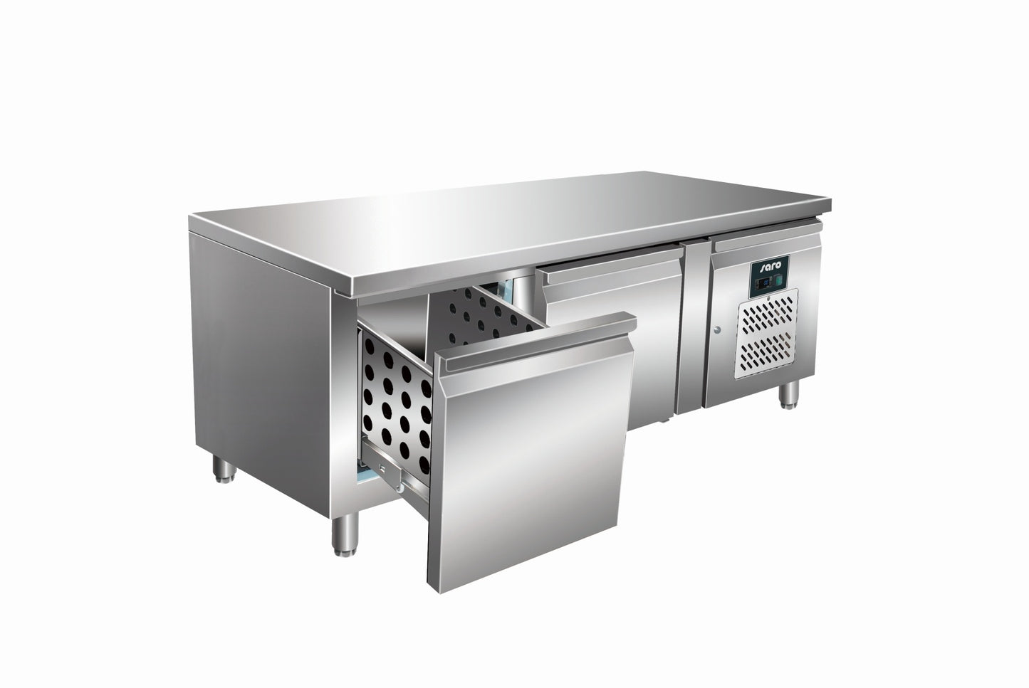 Refrigerated Undercounter Table, 2 Drawers, 214 L