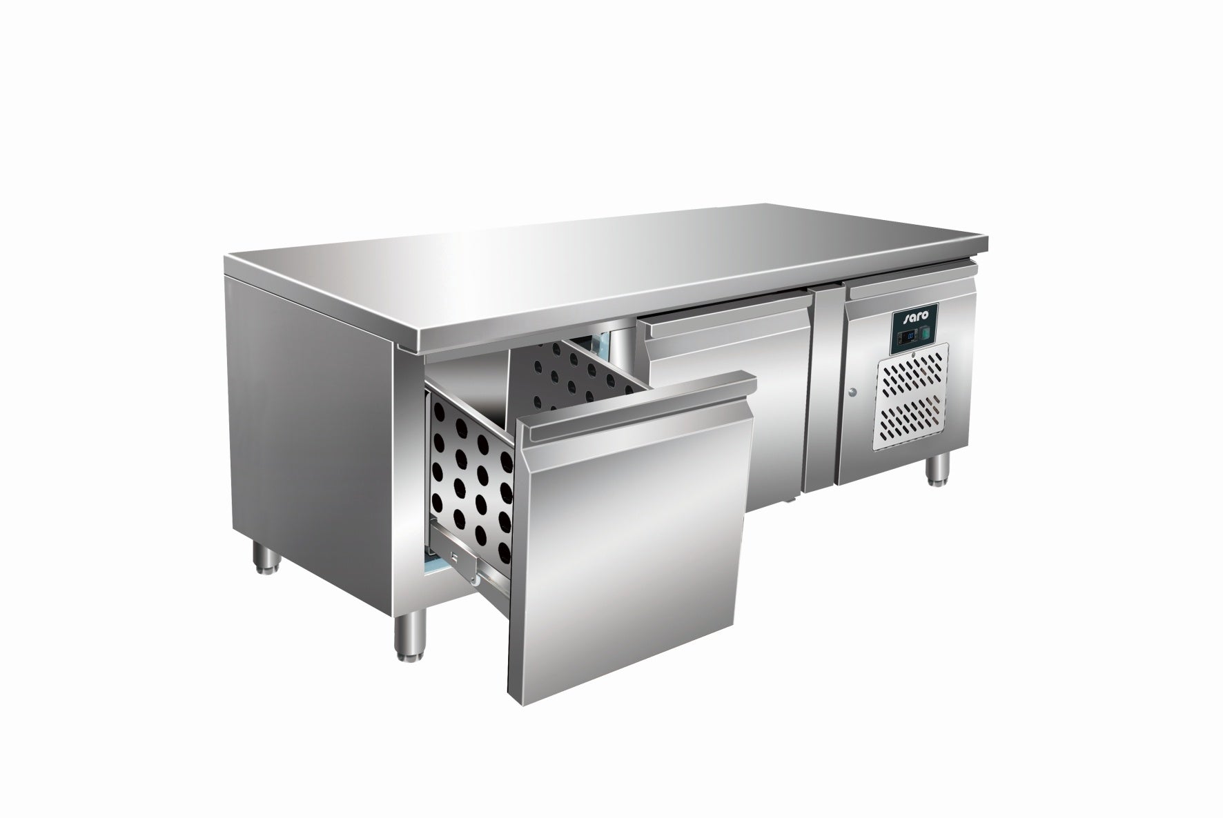 Refrigerated Undercounter Table, 2 Drawers, 214 L