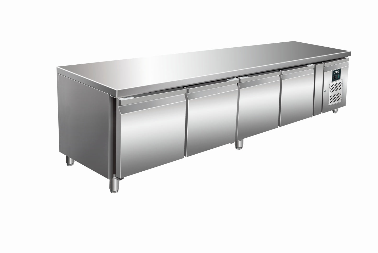 Refrigerated Undercounter Table, 4 Doors, 217 L