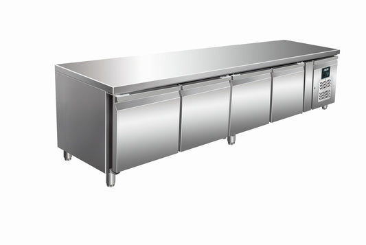 Refrigerated Undercounter Table, 4 Doors, 217 L