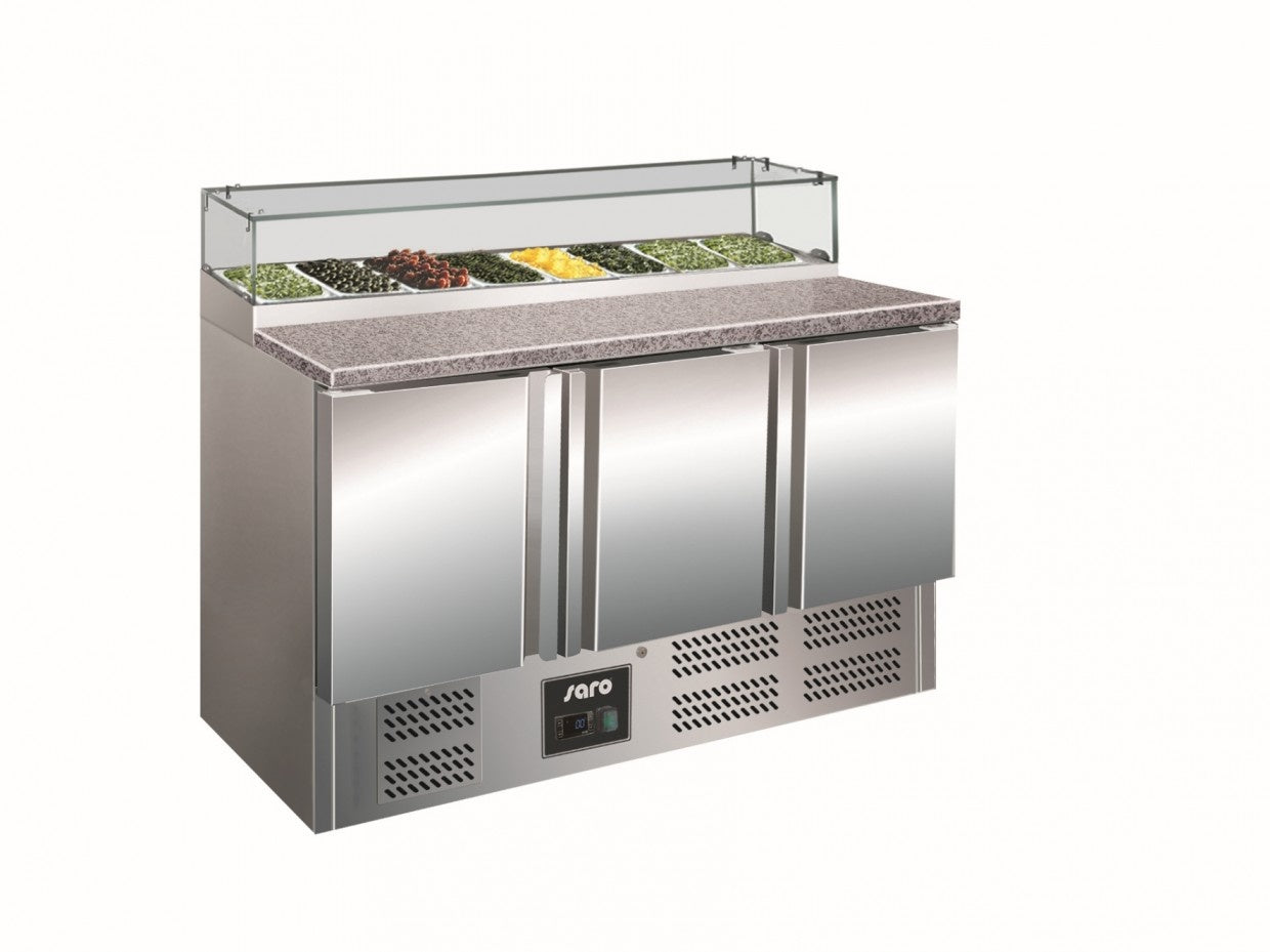 Refrigerated Pizza Table, 3 Doors, 400 L, +2/+8°C