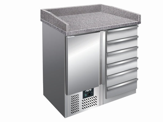 Pizza Prep Counter, 109 L, 2/8°C, Granite Top