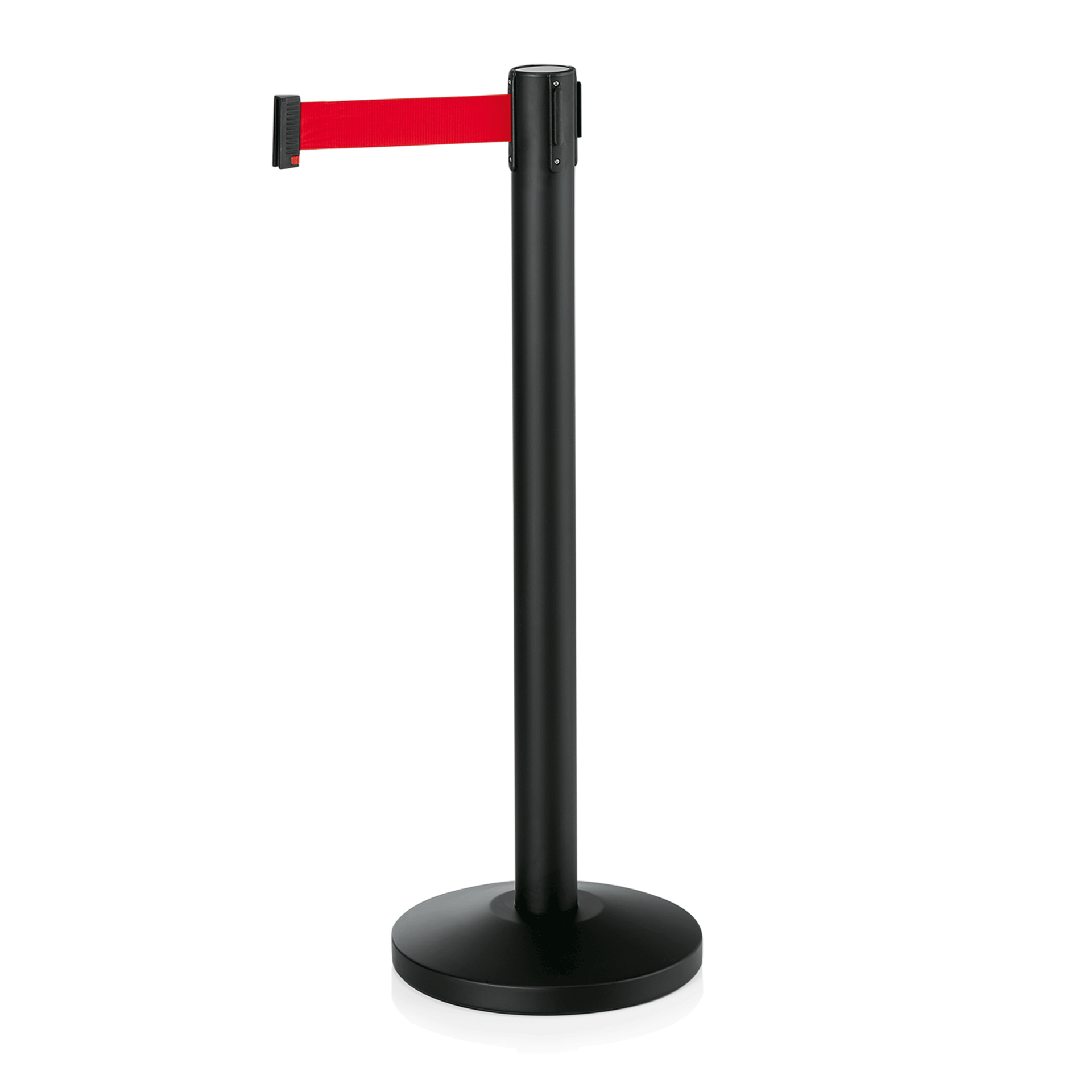 Was Barrier Post Set Lightflex, Black, Red Webbing, Set of 2