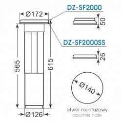 Built-In Cup Dispenser, Ø57–117 mm, 60–720 ml