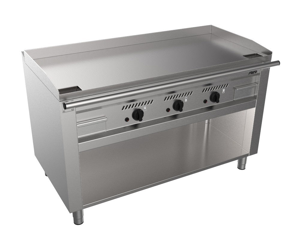 Gas Teppanyaki Grill, Open Stand, 3 Burners, 17.4 kW