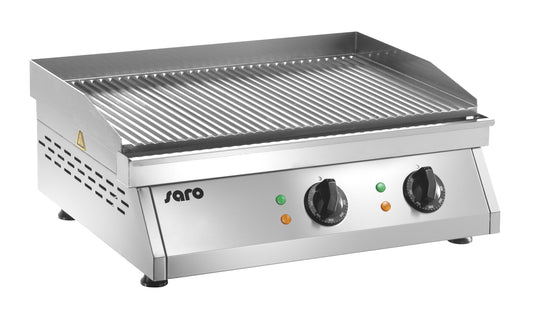 Grooved Electric Fry Top, 2-Zone, 6 kW, 300°C