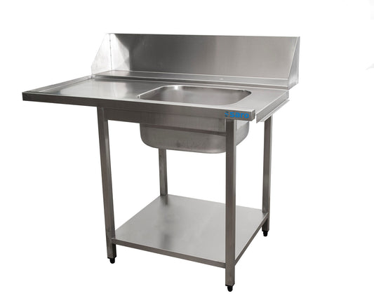 Saro Supply table for dishwasher right, 1 basin, 1200mm