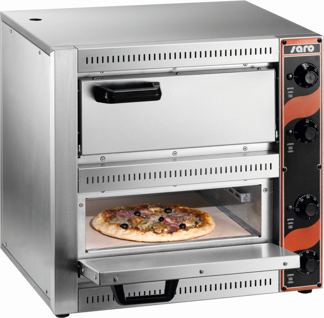 Electric Pizza Oven, 2 Chambers, Ø33 cm, 5 kW