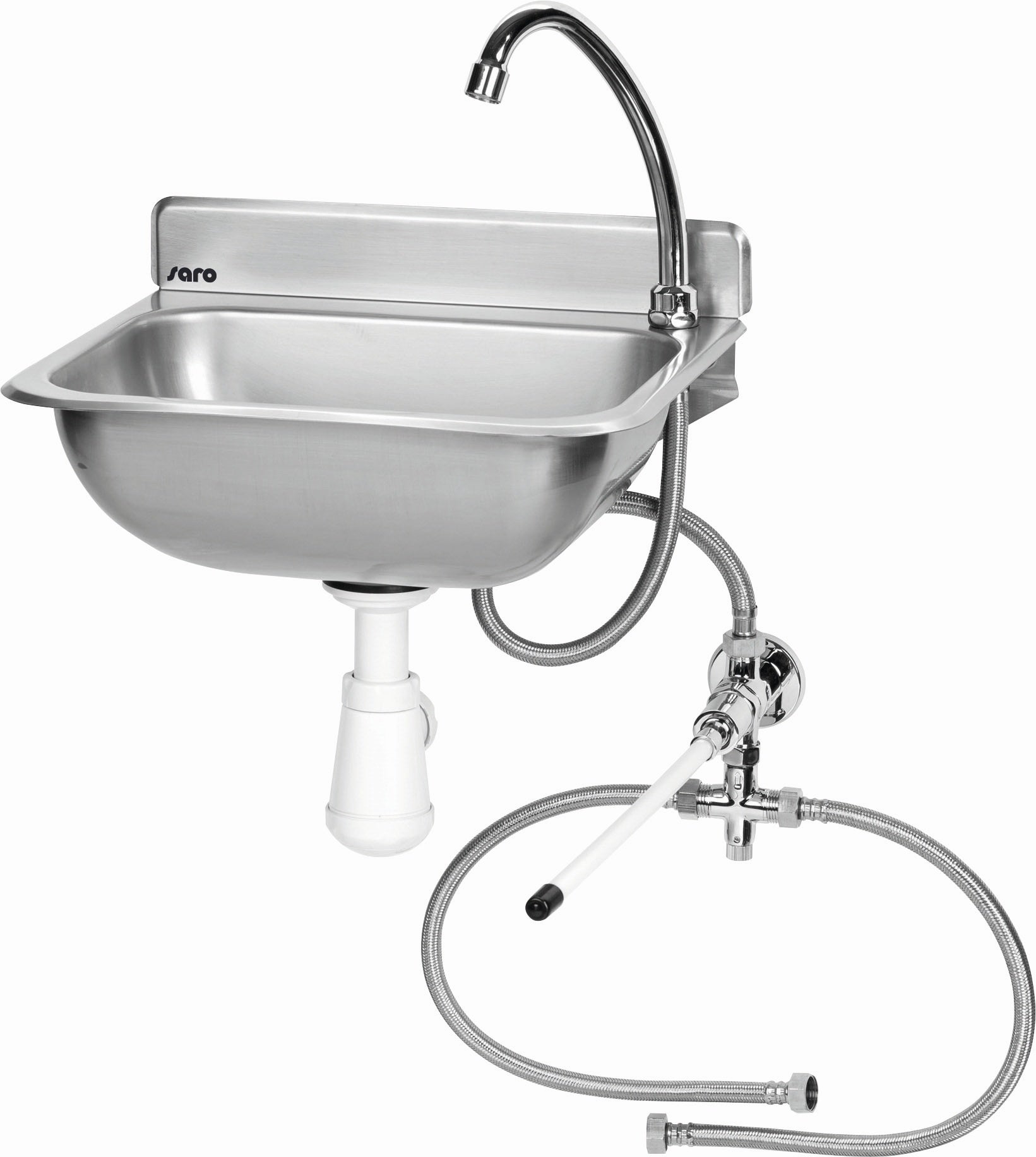 Wall-Mounted Hand Wash Basin, Knee-Op, 375x310mm