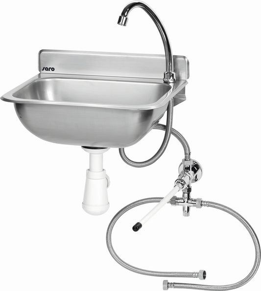 Wall-Mounted Hand Wash Basin, Knee-Op, 375x310mm