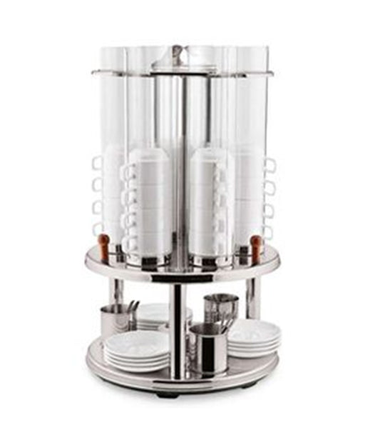 Cup & Saucer Dispenser, 6 Shafts, Ø 40 cm