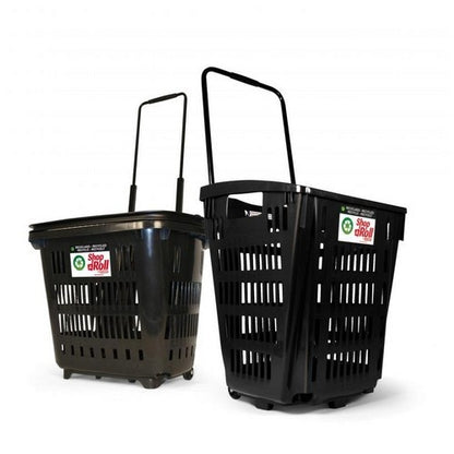 Wheeled Shopping Basket, Recycled, 34 L