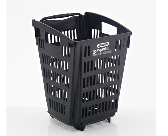 Wheeled Shopping Basket, Recycled Plastic, 52 L