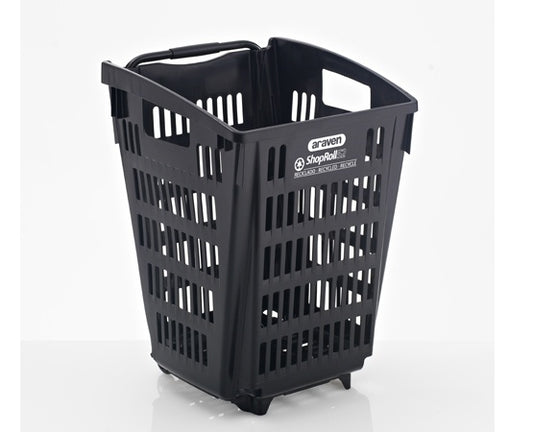 Wheeled Shopping Basket, Recycled Plastic, 52 L