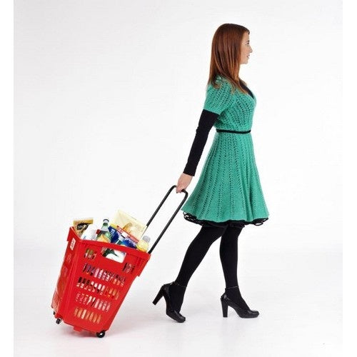 Rolling Shopping Basket, 52 L, 4 Wheels, 70 kg