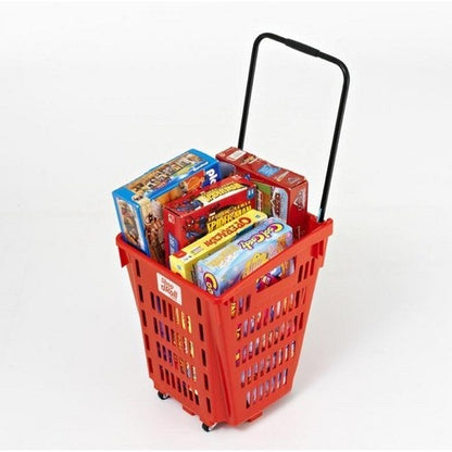 Rolling Shopping Basket, 52 L, 4 Wheels, 70 kg