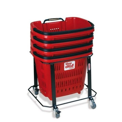 Wheeled Basket-Trolley, Polypropylene, Stackable