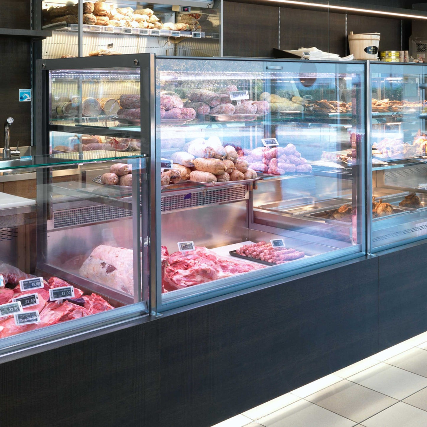 Serve-Over Refrigerated Counter, All-Glass, M1/M2
