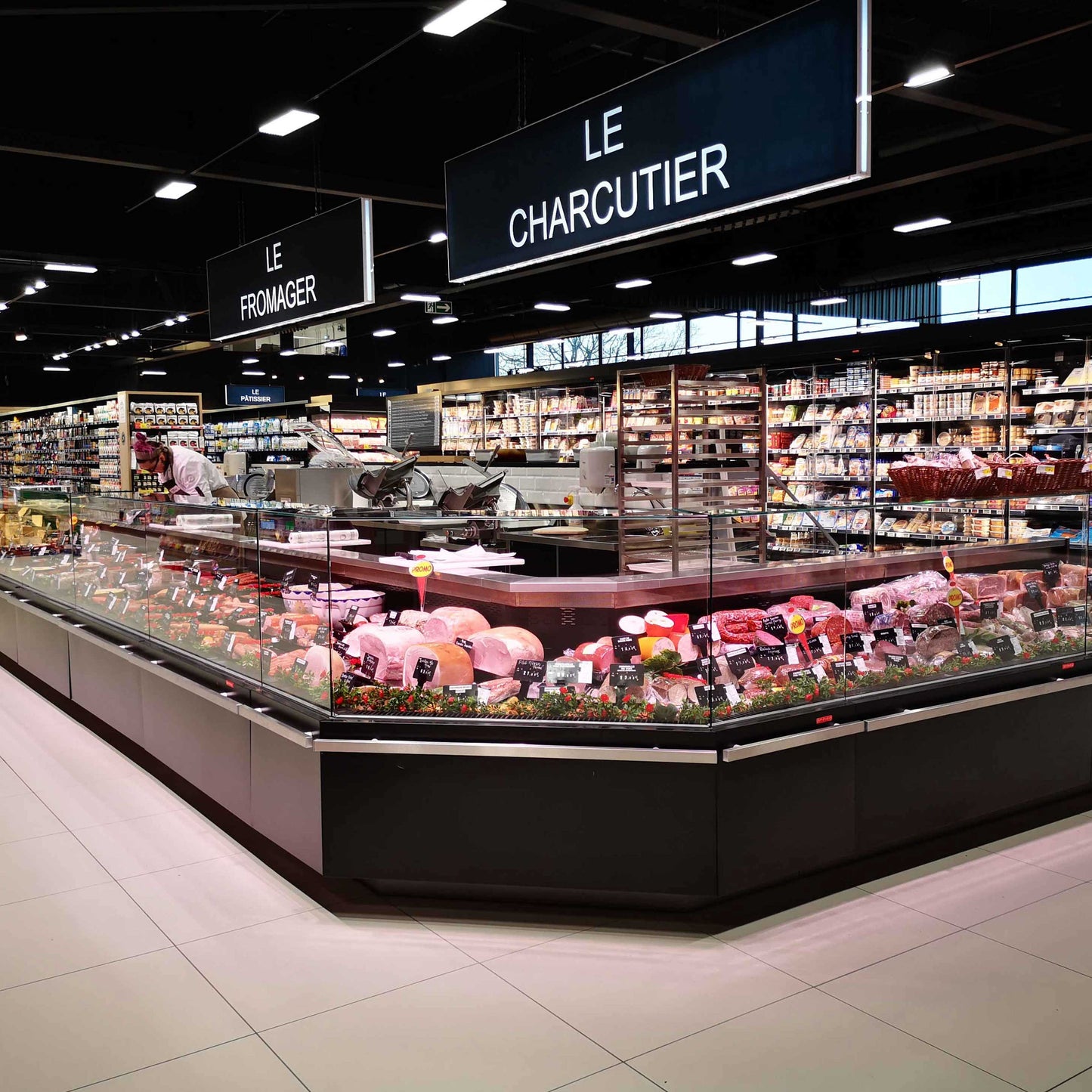 Serve-Over Refrigerated Counter, All-Glass, M1/M2