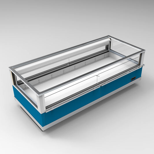 Open Refrigerated Island Display, 4-Sided Access