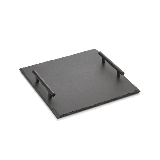 Was Slate Line Natural Slate Plate with Handles, 300×300 mm