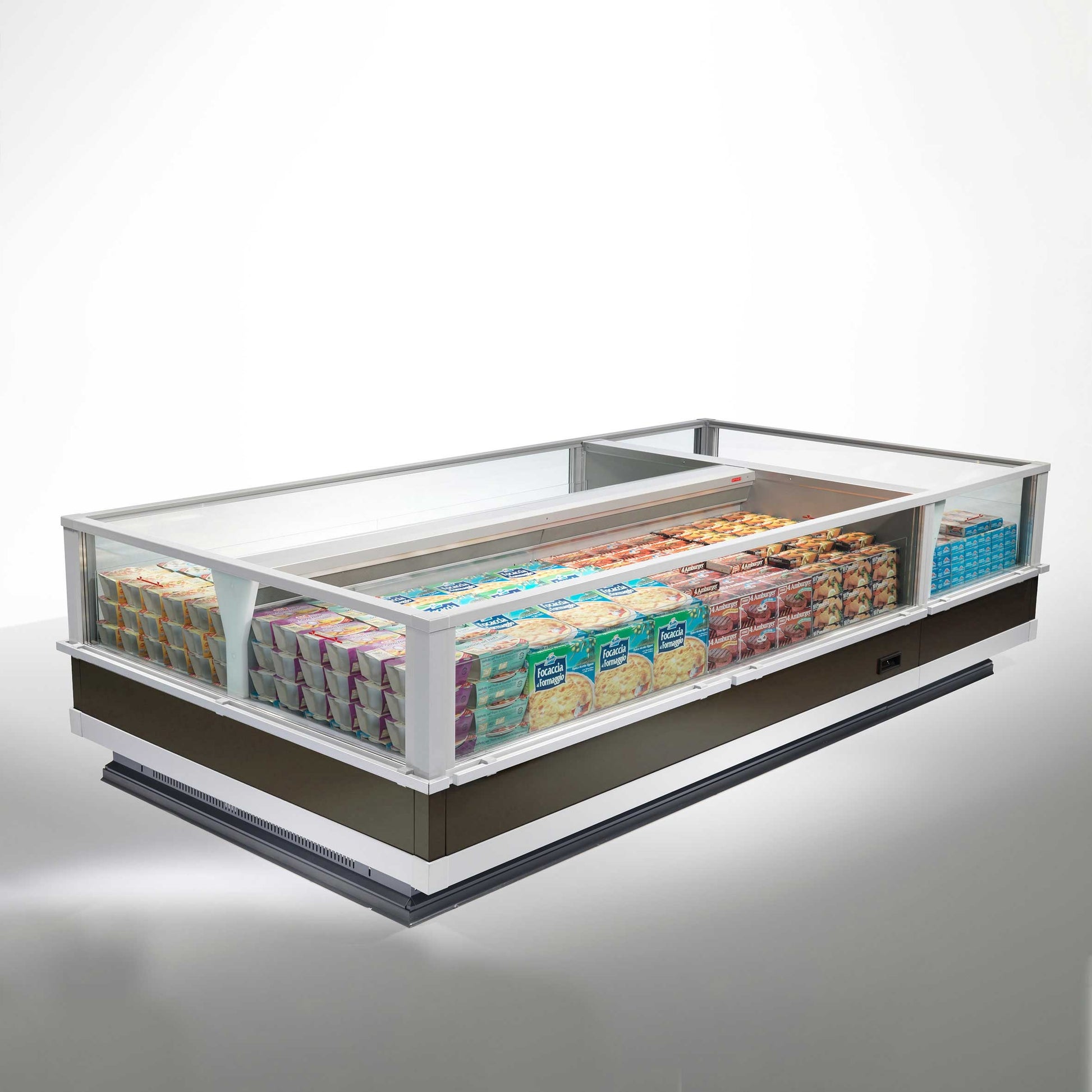 Open Island Display Case, Twin Basin, 4-Sided