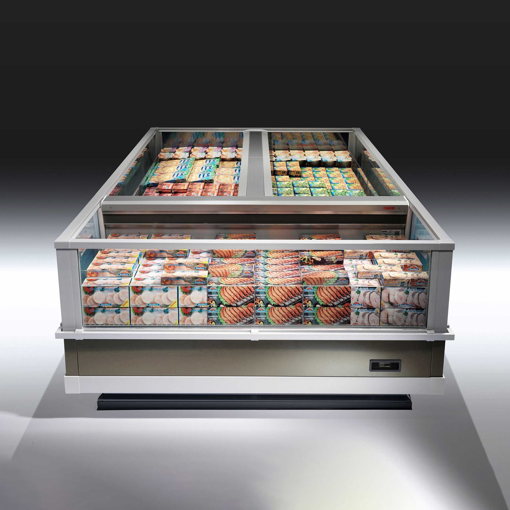 Open Island Display Case, Twin Basin, 4-Sided