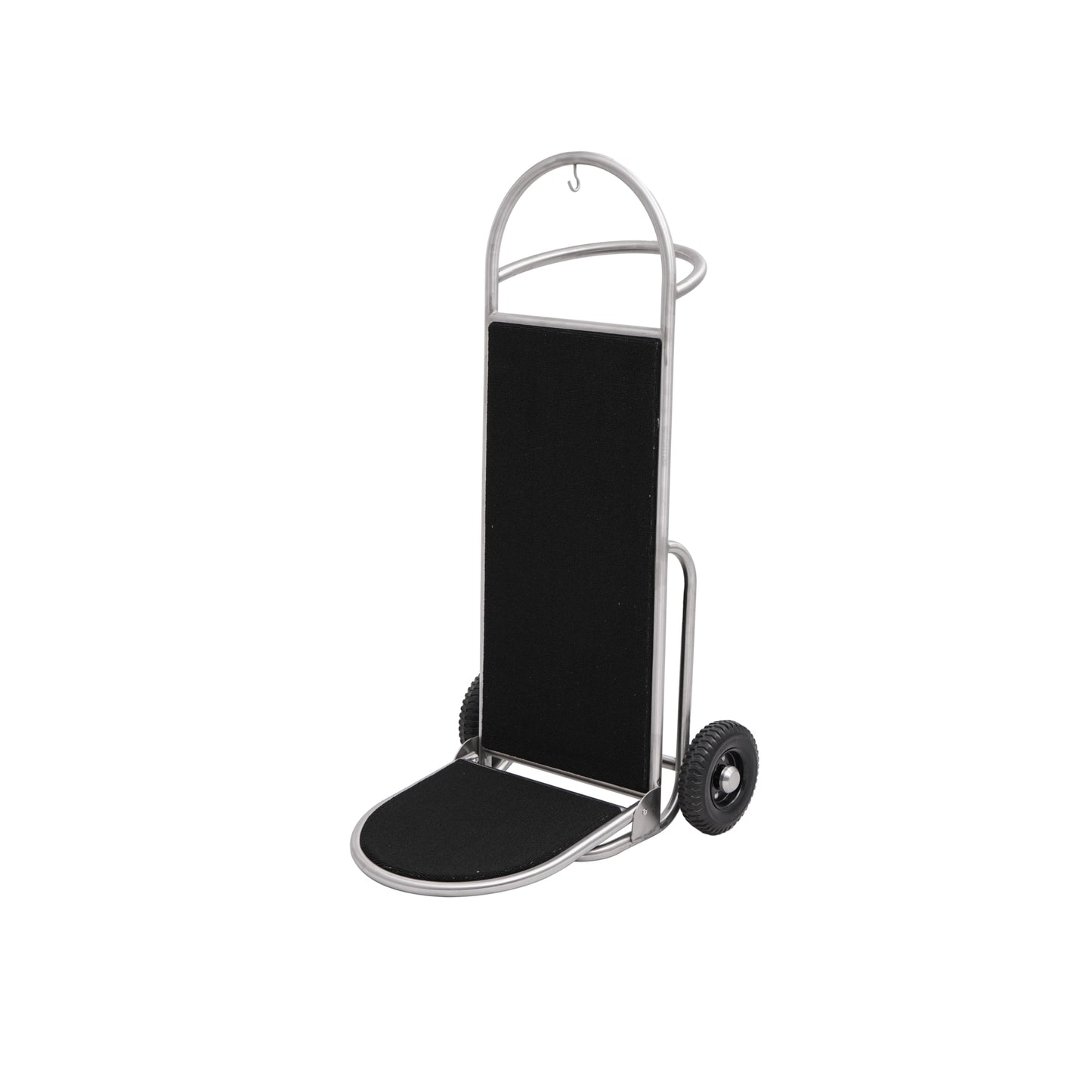 Was Luggage Trolley Sprint, Brushed Stainless Steel, Black Carpet