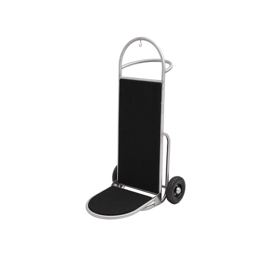 Was Luggage Trolley Sprint, Brushed Stainless Steel, Black Carpet