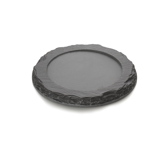 Was Slate Line Natural Slate Plate, Ø250 mm