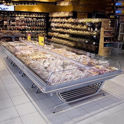 Open Refrigerated Island, Double Basin, 0/+4°C