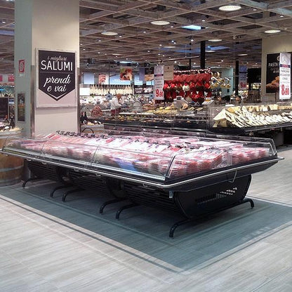 Open Refrigerated Island, Double Basin, 0/+4°C