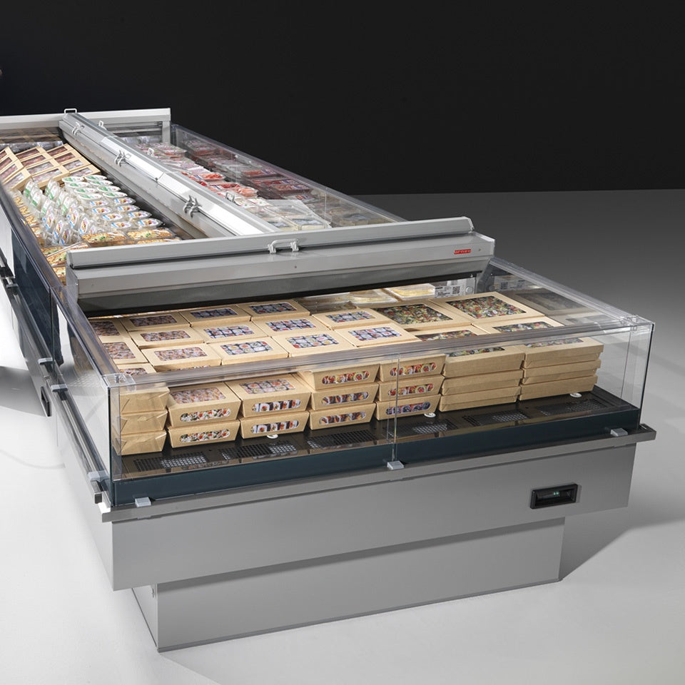 Open Refrigerated Island, Double Basin, 0/+4°C
