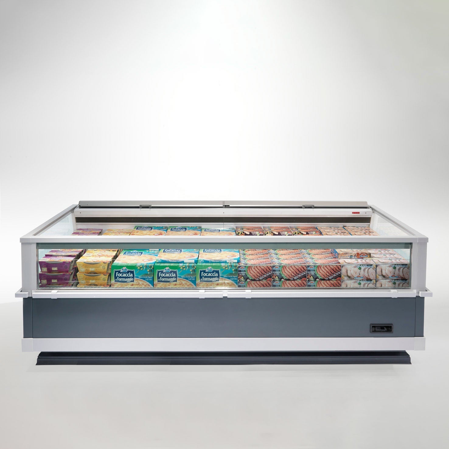 Open Multi-Deck Wall Display Case, 4 Shelves