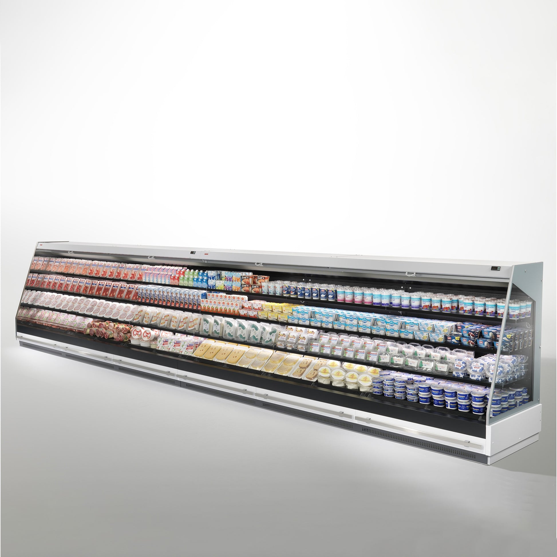 Open Semi-Vertical Display Case, 0/+4°C, Remote