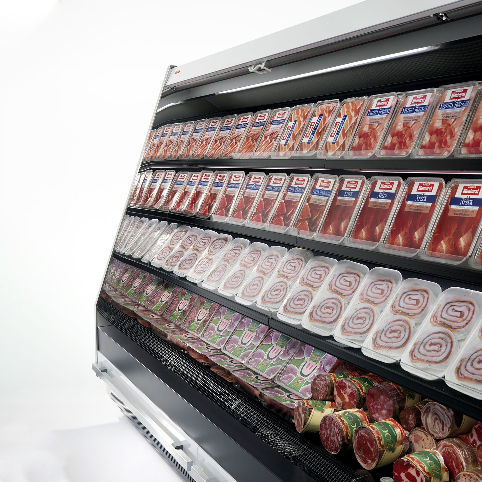 Open Semi-Vertical Display Case, 0/+4°C, Remote
