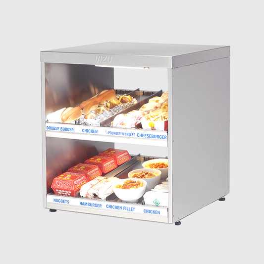 Heated 2-Tier Food Chute, 1.4 kW, 660×660×730 mm