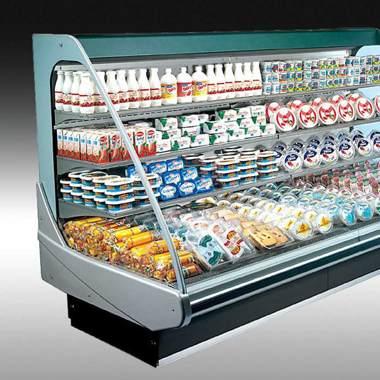 Open Semi-Vertical Refrigerated Display, 627-1880 L