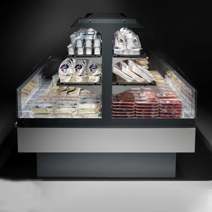 Open Refrigerated Island, Double Basin, 0/+4°C